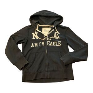 American Eagle Women’s Vintage Fit Y2K Hoodie Jacket Small Spell Out